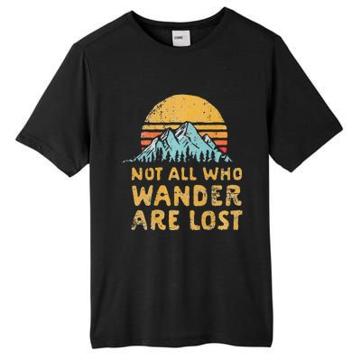 Vintage Not All Who Wander Are Lost Simple Mountains Tall Fusion ChromaSoft Performance T-Shirt