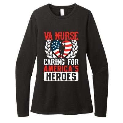 Va Nurse Americas Heros Merica Us Flag Patriot Veterans Day Womens CVC Long Sleeve Shirt