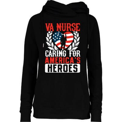 Va Nurse Americas Heros Merica Us Flag Patriot Veterans Day Womens Funnel Neck Pullover Hood