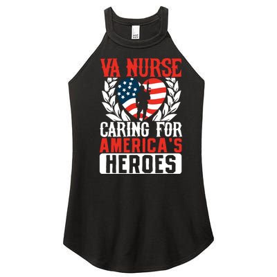 Va Nurse Americas Heros Merica Us Flag Patriot Veterans Day Women's Perfect Tri Rocker Tank