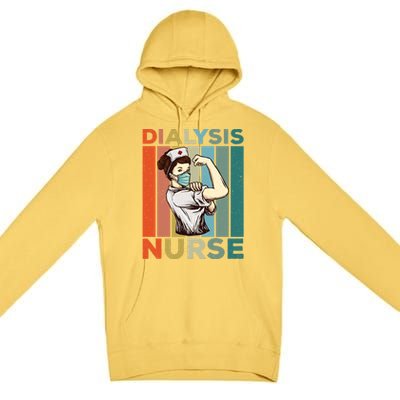 Vintage Neprology And Dialysis Nurse Gift Premium Pullover Hoodie