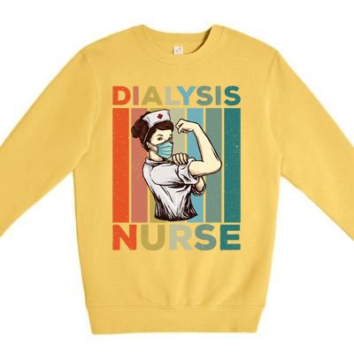 Vintage Neprology And Dialysis Nurse Gift Premium Crewneck Sweatshirt