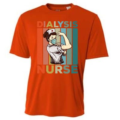 Vintage Neprology And Dialysis Nurse Gift Cooling Performance Crew T-Shirt