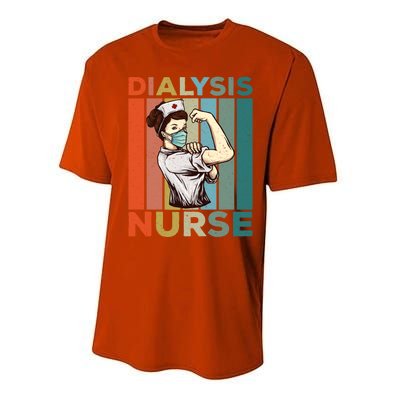 Vintage Neprology And Dialysis Nurse Gift Performance Sprint T-Shirt