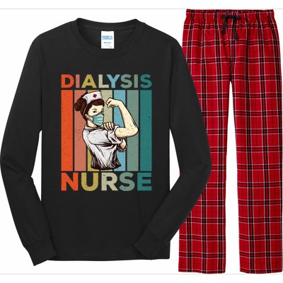 Vintage Neprology And Dialysis Nurse Gift Long Sleeve Pajama Set