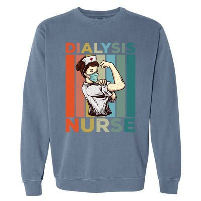 Vintage Neprology And Dialysis Nurse Gift Garment-Dyed Sweatshirt