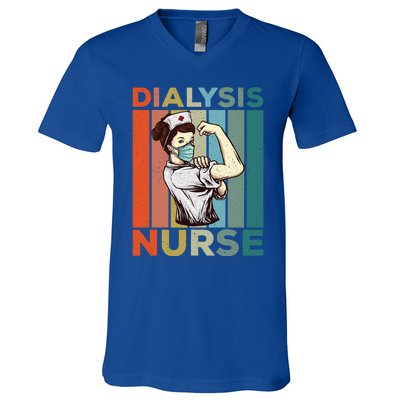 Vintage Neprology And Dialysis Nurse Gift V-Neck T-Shirt