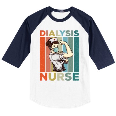 Vintage Neprology And Dialysis Nurse Gift Baseball Sleeve Shirt