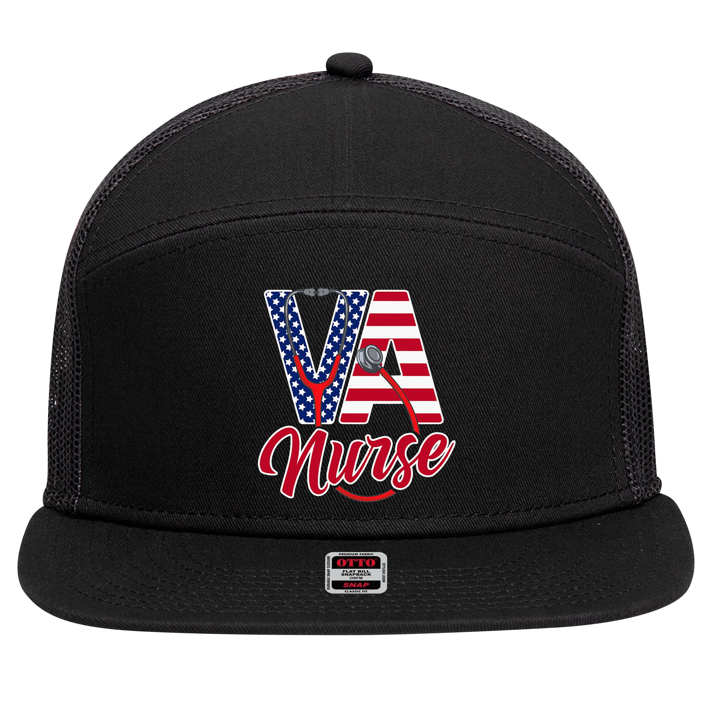 VA Nurse Apparel - VA Nurse Squad 7 Panel Mesh Trucker Snapback Hat