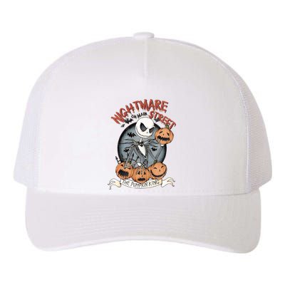 Vintage Nightmare Before Halloween The Pumpkin King Retro Nightmare Yupoong Adult 5-Panel Trucker Hat