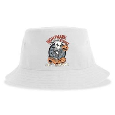 Vintage Nightmare Before Halloween The Pumpkin King Retro Nightmare Sustainable Bucket Hat