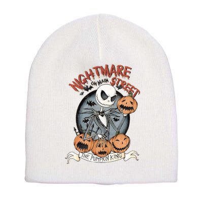 Vintage Nightmare Before Halloween The Pumpkin King Retro Nightmare Short Acrylic Beanie