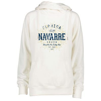 Vintage Navarre Beach Womens Funnel Neck Pullover Hood