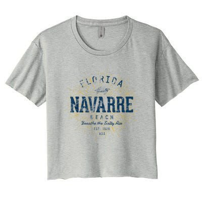 Vintage Navarre Beach Women's Crop Top Tee