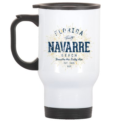 Vintage Navarre Beach Stainless Steel Travel Mug