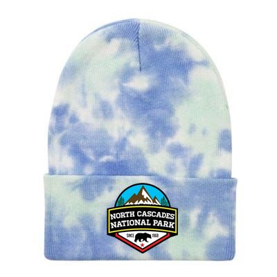 Vintage North Cascades National Park Retro Bear Washington Cool Gift Tie Dye 12in Knit Beanie