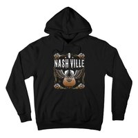 Vintage Nashville Country Music City Guitar Player Hoodie