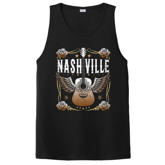 Vintage Nashville Country Music City Guitar Player PosiCharge Competitor Tank