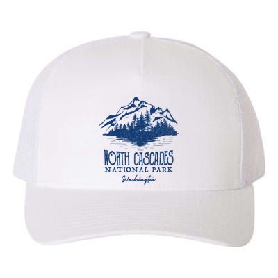 Vintage North Cascades National Park Retro Deer Washington Yupoong Adult 5-Panel Trucker Hat