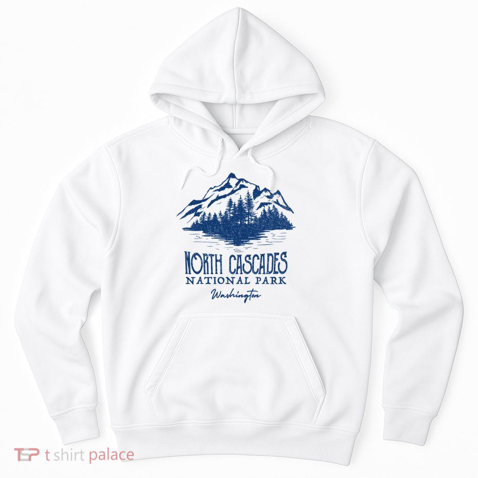 Vintage North Cascades National Park Retro Deer Washington Hoodie