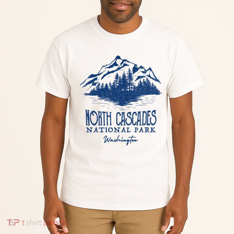 Vintage North Cascades National Park Retro Deer Washington Tall T-Shirt