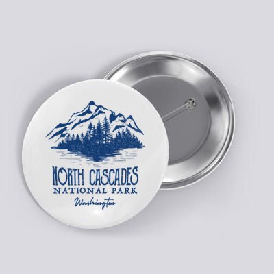 Vintage North Cascades National Park Retro Deer Washington Button