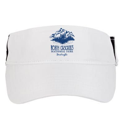 Vintage North Cascades National Park Retro Deer Washington Adult Drive Performance Visor