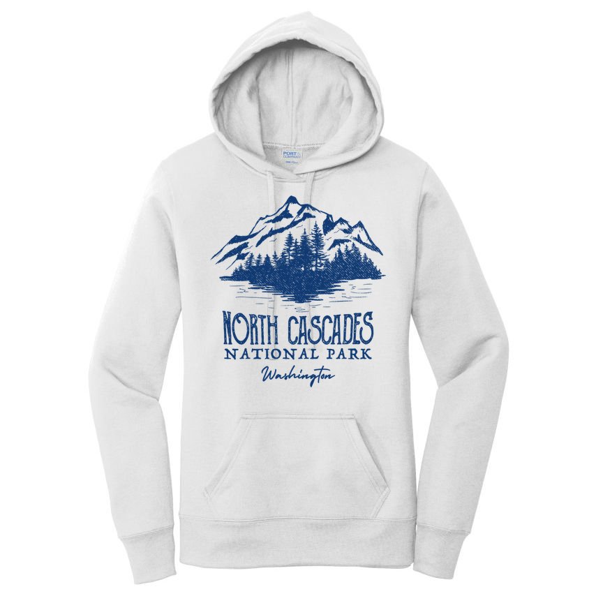 Vintage North Cascades National Park Retro Deer Washington Women's Pullover Hoodie