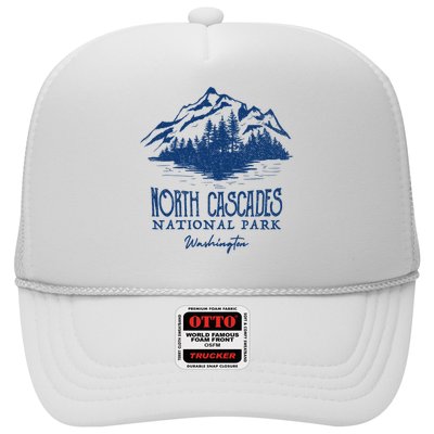 Vintage North Cascades National Park Retro Deer Washington Trucker Hat