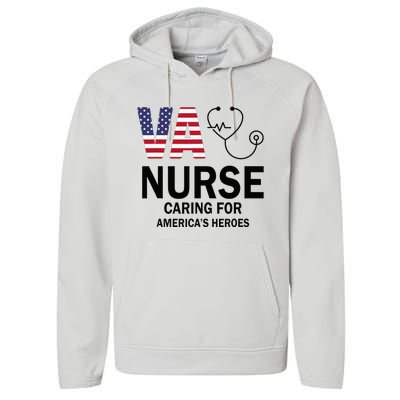 VA Nurse Caring For American's Heroes Performance Fleece Hoodie