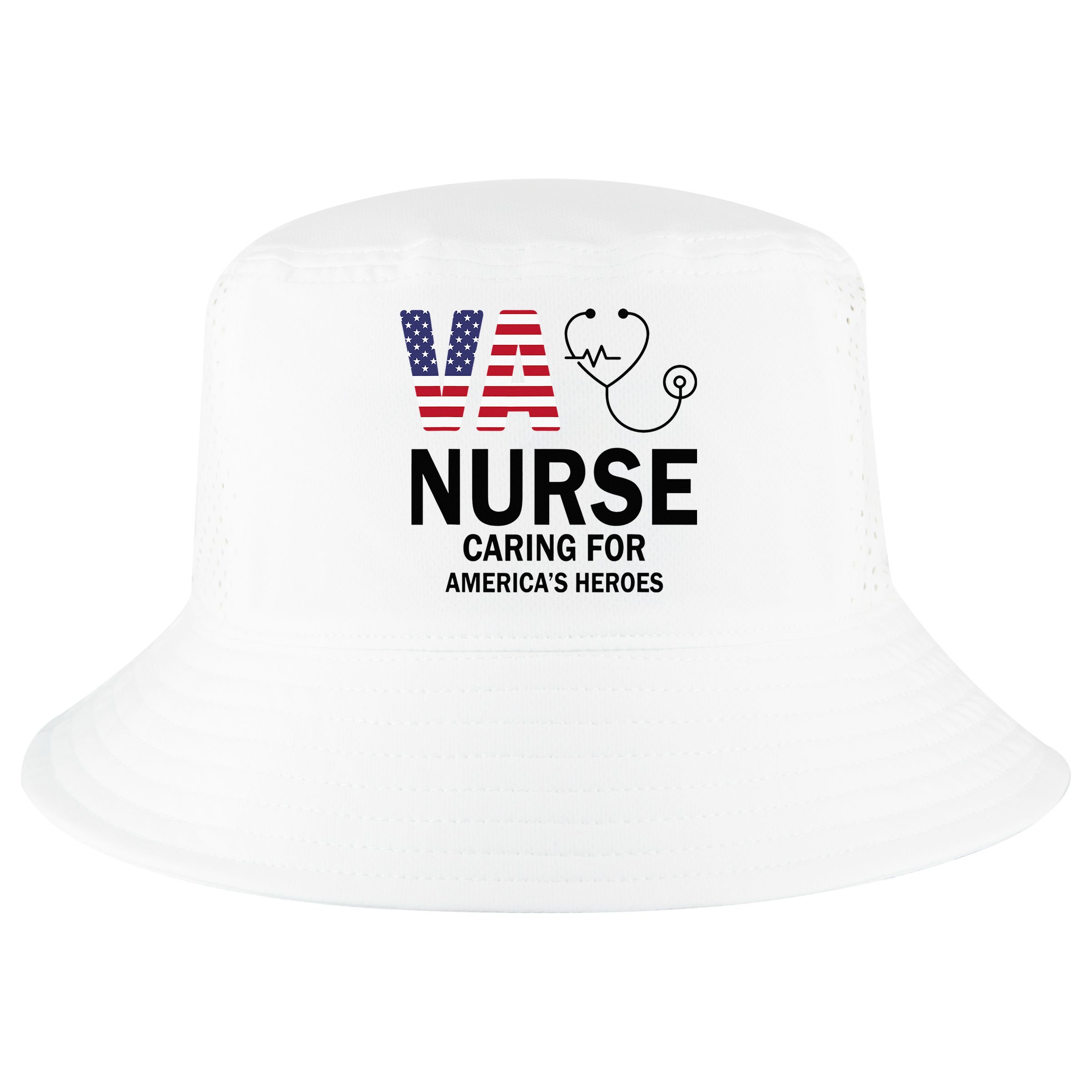 VA Nurse Caring For American's Heroes Cool Comfort Performance Bucket Hat