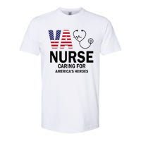 VA Nurse Caring For American's Heroes Softstyle CVC T-Shirt