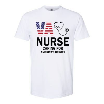 VA Nurse Caring For American's Heroes Softstyle CVC T-Shirt