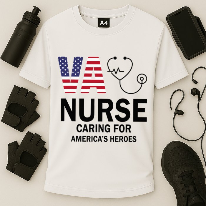 VA Nurse Caring For American's Heroes Cooling Performance Crew T-Shirt