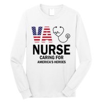 VA Nurse Caring For American's Heroes Long Sleeve Shirt