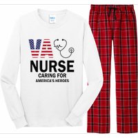 VA Nurse Caring For American's Heroes Long Sleeve Pajama Set