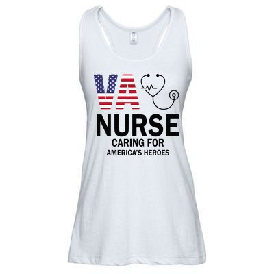 VA Nurse Caring For American's Heroes Ladies Essential Flowy Tank