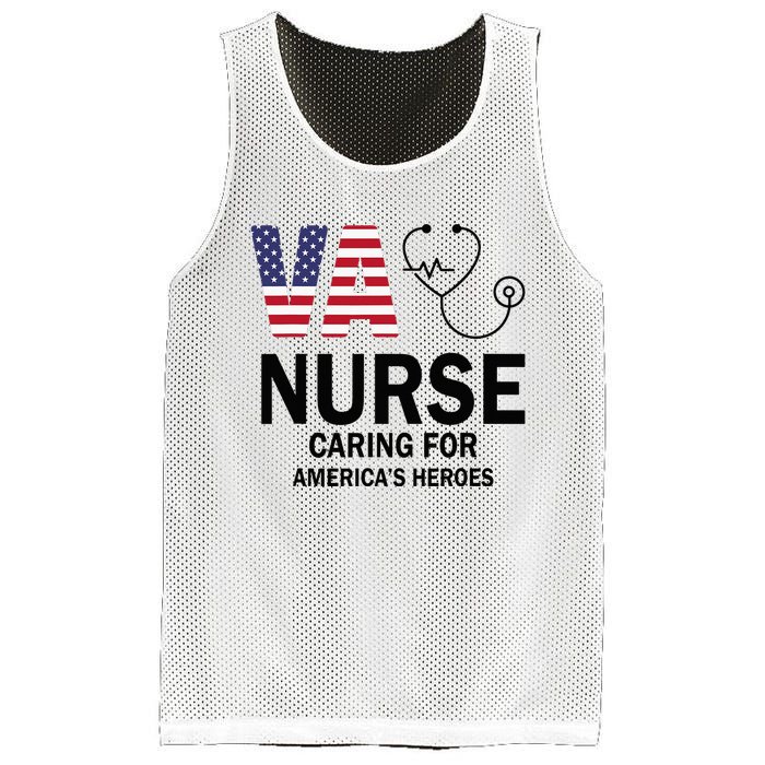 VA Nurse Caring For American's Heroes Mesh Reversible Basketball Jersey Tank