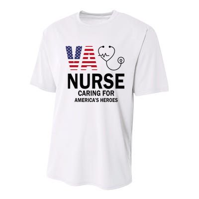 VA Nurse Caring For American's Heroes Youth Performance Sprint T-Shirt