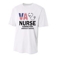 VA Nurse Caring For American's Heroes Youth Performance Sprint T-Shirt