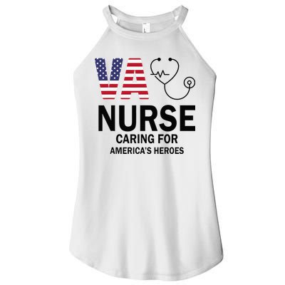 VA Nurse Caring For American's Heroes Women's Perfect Tri Rocker Tank