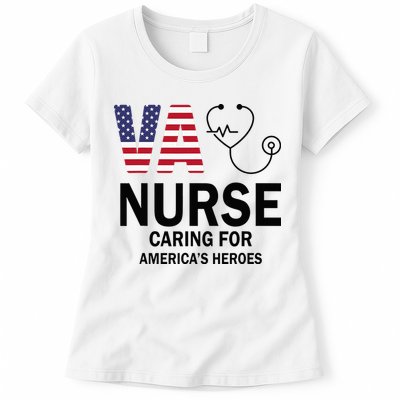 VA Nurse Caring For American's Heroes Womens T-Shirt