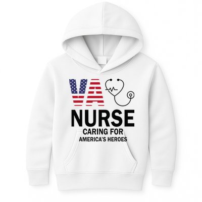 VA Nurse Caring For American's Heroes Kids Hoodie