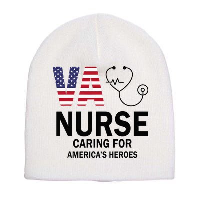 VA Nurse Caring For American's Heroes Short Acrylic Beanie
