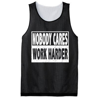 Vintage Nobody Cares Work Harder Motivational Quote Mesh Reversible Basketball Jersey Tank