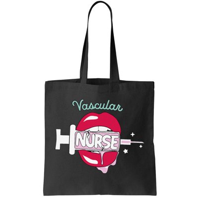 Vascular Nurse Cute Rn Cardiovascular Nursing Hot Lips Nurse Tote Bag