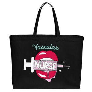 Vascular Nurse Cute Rn Cardiovascular Nursing Hot Lips Nurse Cotton Canvas Jumbo Tote