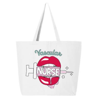 Vascular Nurse Cute Rn Cardiovascular Nursing Hot Lips Nurse 25L Jumbo Tote