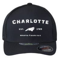 Vintage North Carolina Charlotte Flexfit Unipanel Trucker Cap