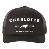 Vintage North Carolina Charlotte Yupoong Adult 5-Panel Trucker Hat